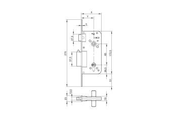 CERRADURA AZBE SEGURIDAD EMBUTIR 8910