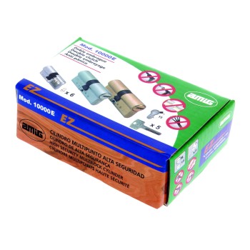 CILINDRO AMIG SEGURIDAD 10000E LEVA LARGA LATON MATE