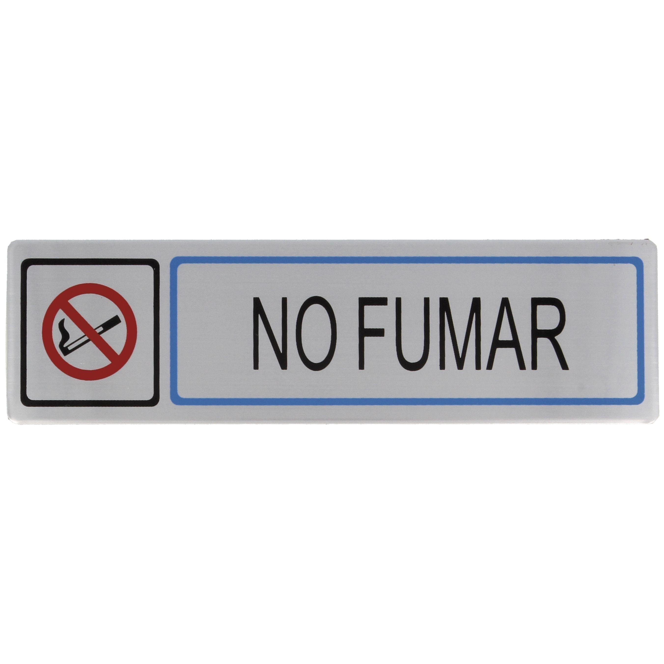 SEÑAL NO FUMAR INOX 163*45