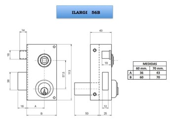 CERRADURA ILARGI  56B