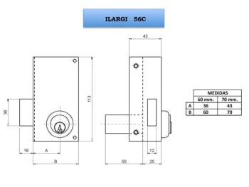 CERRADURA ILARGI  56C