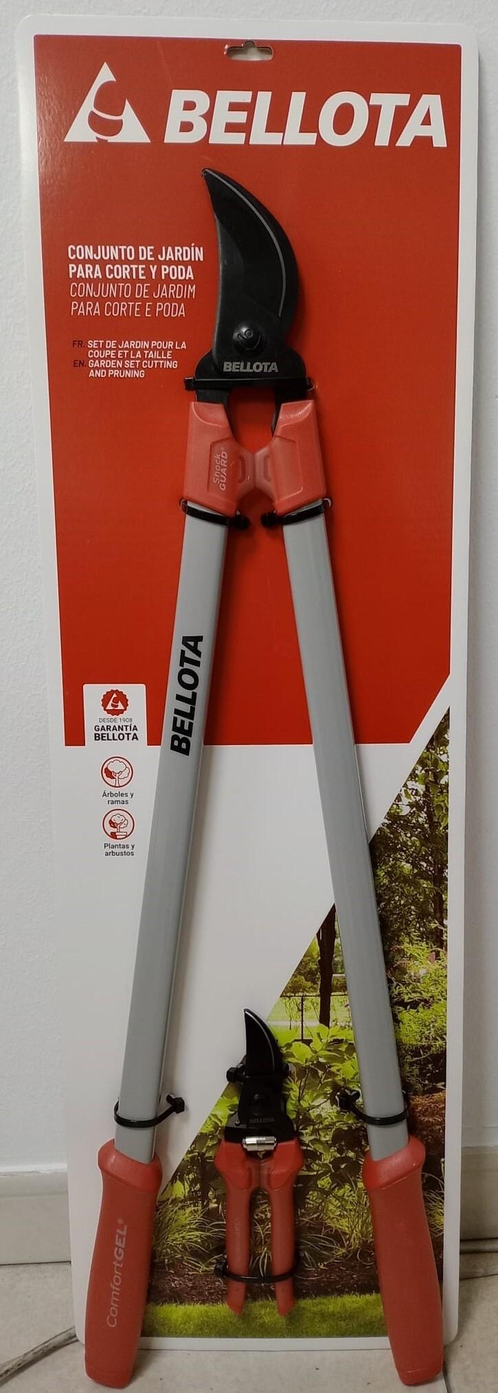 TIJERA PODAR BELLOTA KIT 3402 2 PIEZAS 1 MANO Y 2 MANOS 3418-3440-75