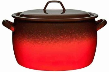 OLLA ESMALTADA FUEGO ABOMBADA